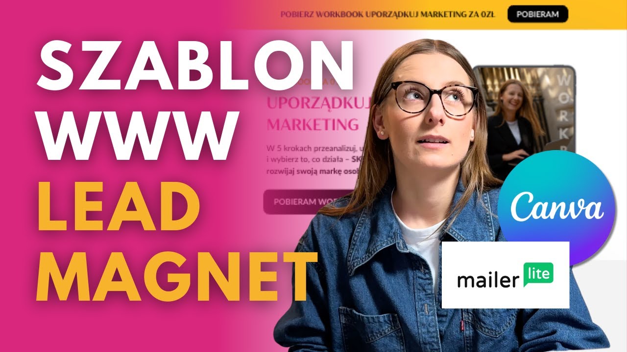 LEAD MAGNET 🧲 Gotowy wz&oacute;r strony www! Stw&oacute;rz landing page w CANVA + MailerLite &ndash; szablon.