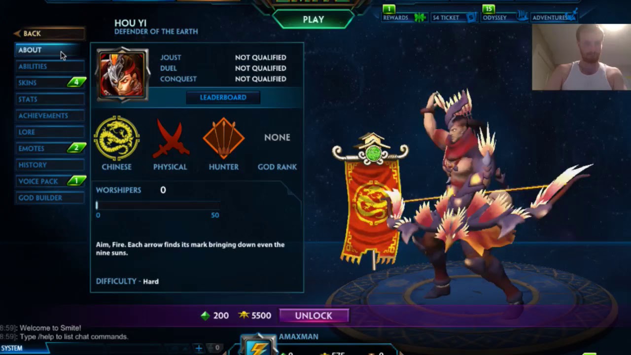 Hou Yi SMITE AMAXMAN Max Rabe God Clicking