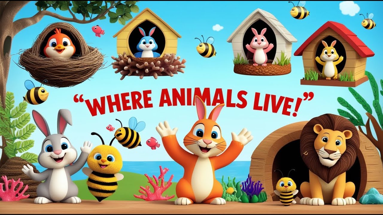 🏡 Animal Homes | Fun Learning Poem for Kids