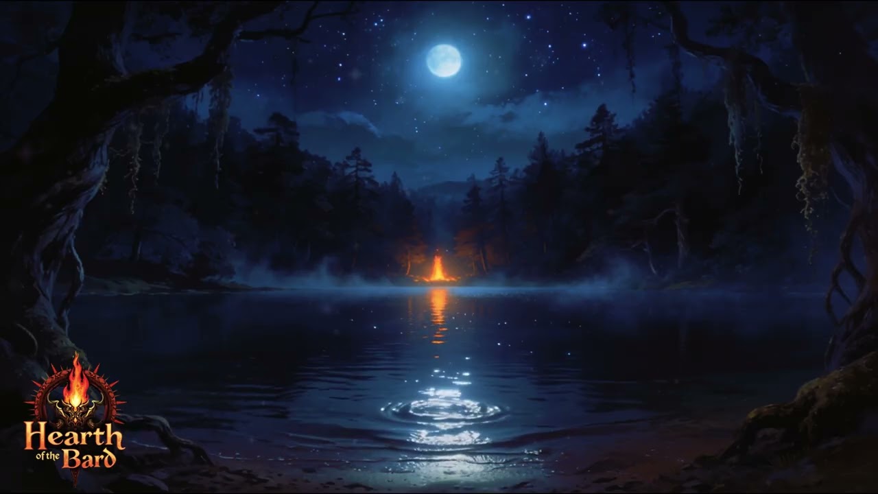 Whispers of the Loch | Hearth Of The Bard – Fantasy Night Ambience | Calming | Stress Relief #bard
