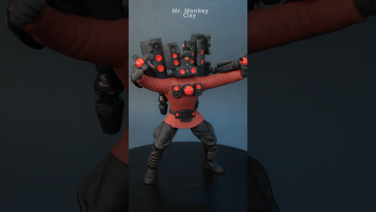 Titans collection: TV Man 3.0 | Speakerman | Cameraman | Drill Man (Skibidi Toilet) of Polymer Clay
