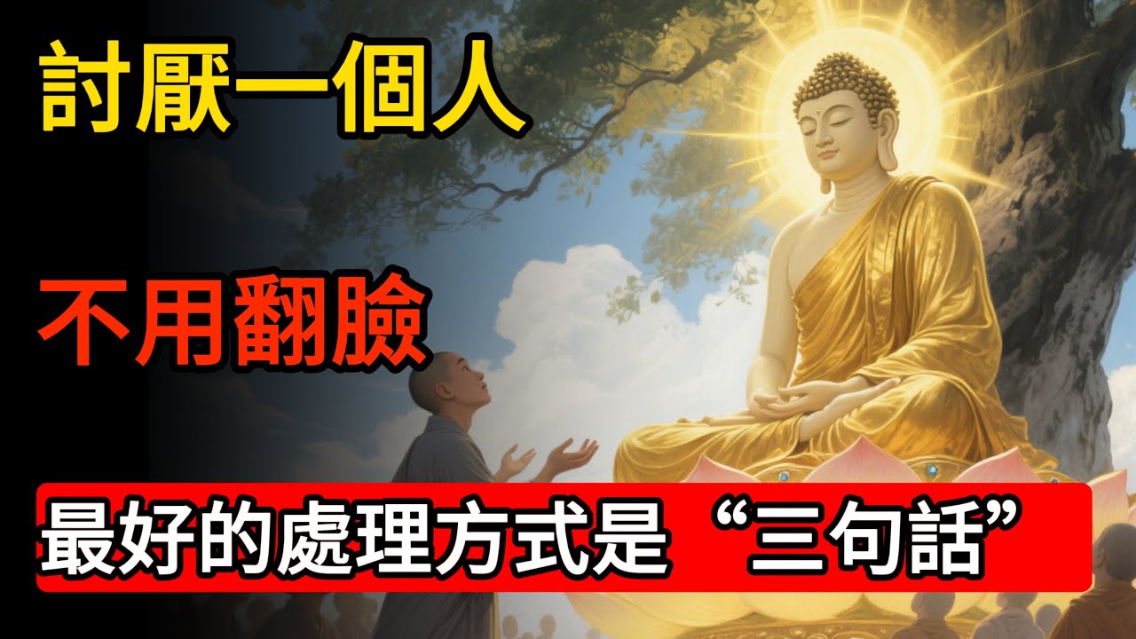 佛陀智慧開示：討厭一個人，不用翻臉，最好的處理方式是“三句話” #佛教 #禪心之道 #佛家 #佛學 #佛法 #佛陀 #佛學知識 #佛學智慧 #佛教文化#佛學故事#傳統文化#南無阿彌陀佛#buddha