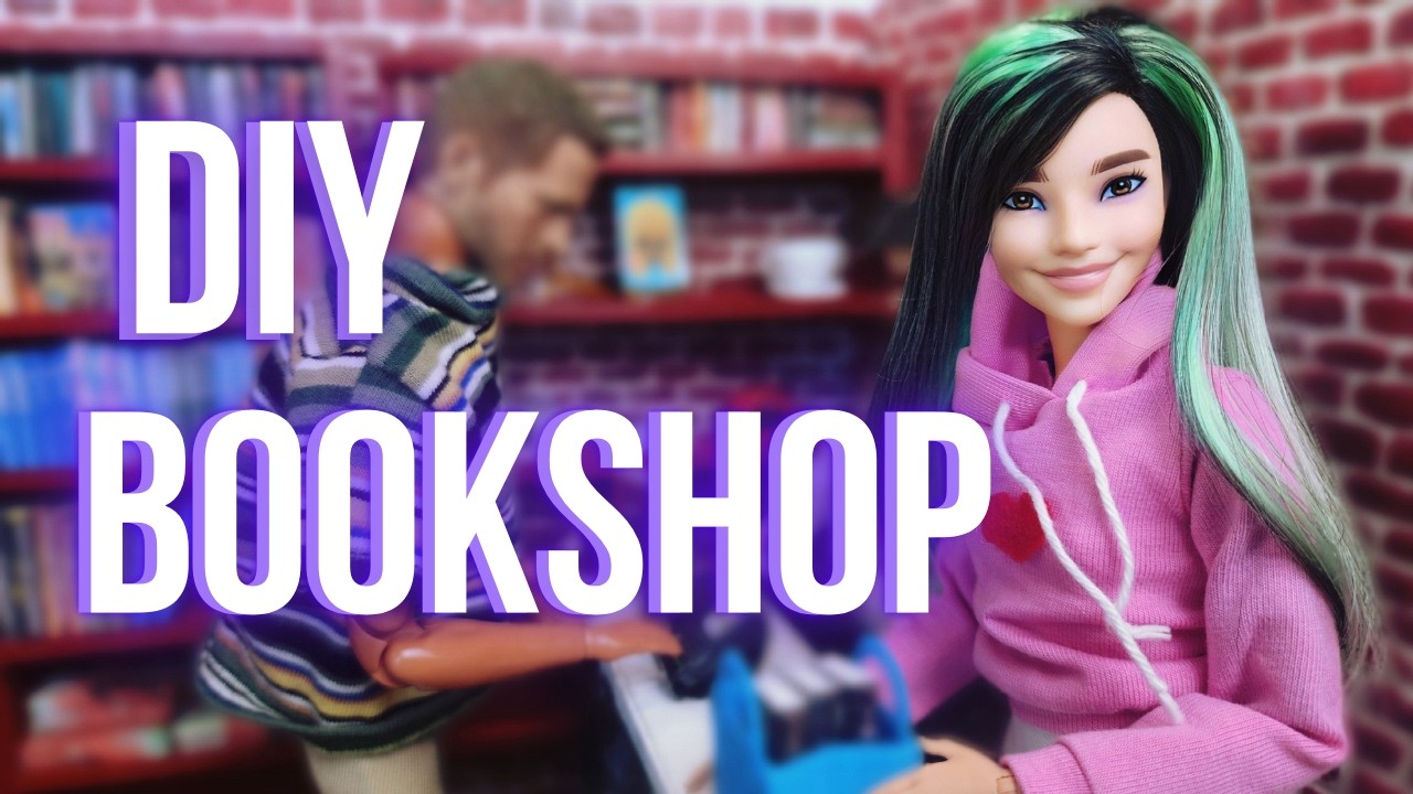 I Built a Miniature Bookshop for my Barbies.