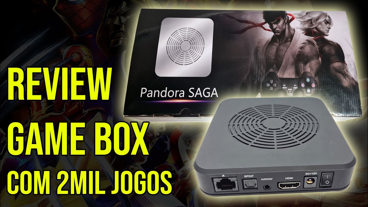 Review Video Game retrô Pandora Saga 9S com Jogos Arcade Dreamcast N64 Playstation