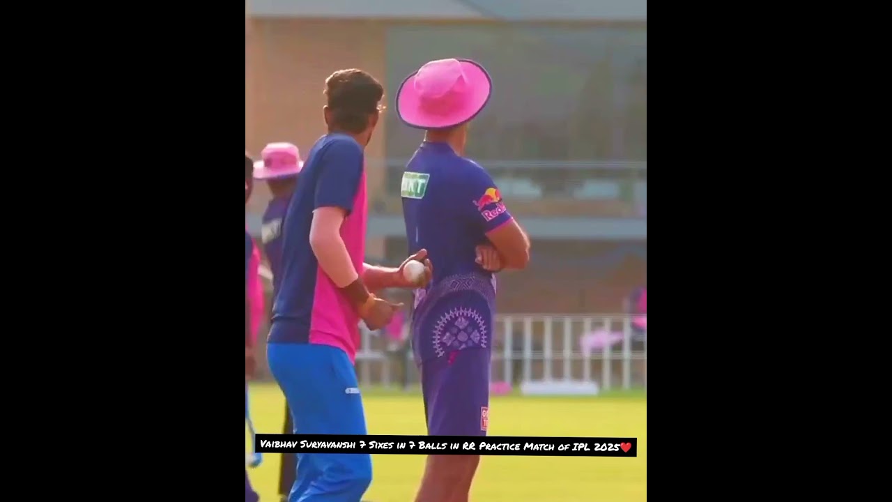 Vaibhav Suryavanshi 7 Sixes in 7 Balls in RR Practice Match of IPL 2025❤️#ineeteshcricketer