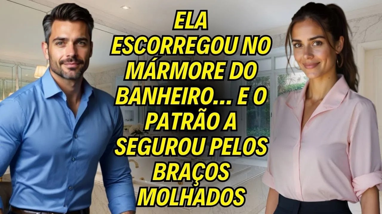 Ela Escorregou No Mármore Do Banheiro… E O Patrão A Segurou Pelos Braços Molhados