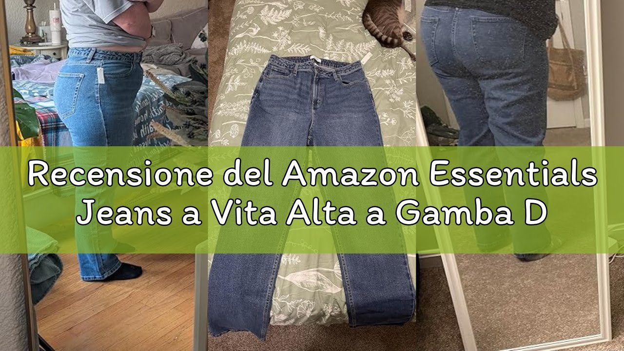 Recensione del Amazon Essentials Jeans a Vita Alta a Gamba Dritta Donna