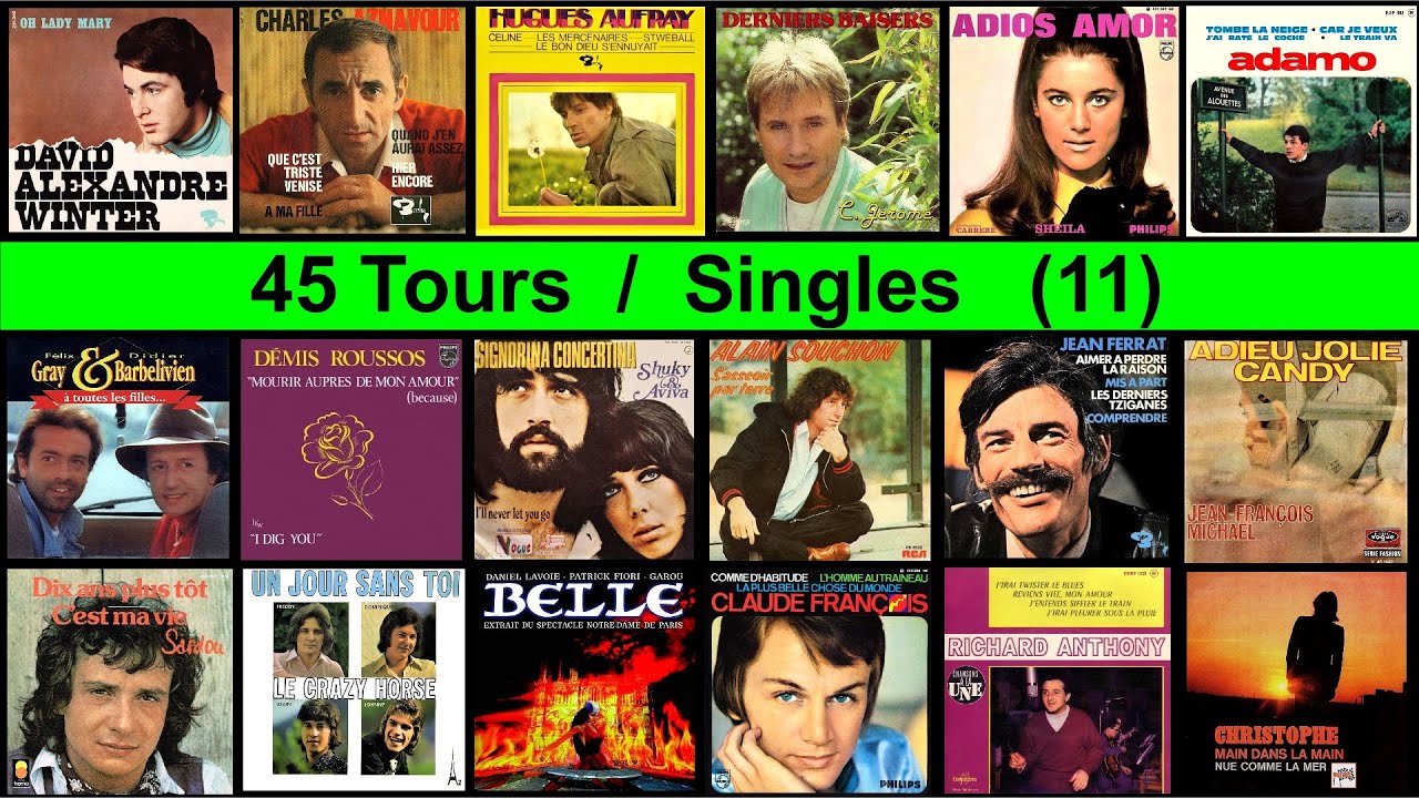 45 Tours / Singles (11) - Medley Chansons Françaises (20 Titres).