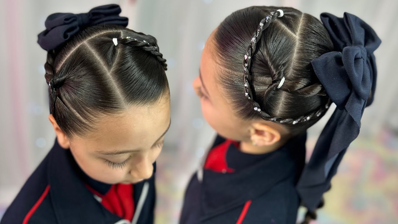 Peinado fácil para la escuela 📚😍❤️