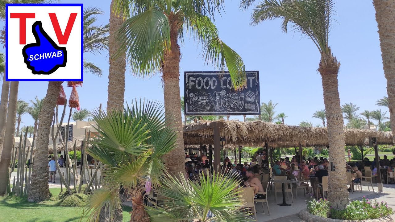 JAZ hotels Makadi Bay beach area food court / Essensbereich am Strand (Hurghada Egypt Ägypten)
