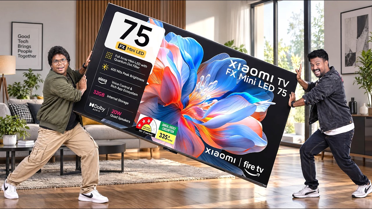 😳 Ого, какой огромный 📺 ТВ! 🤩 Xiaomi FX Mini LED 75
