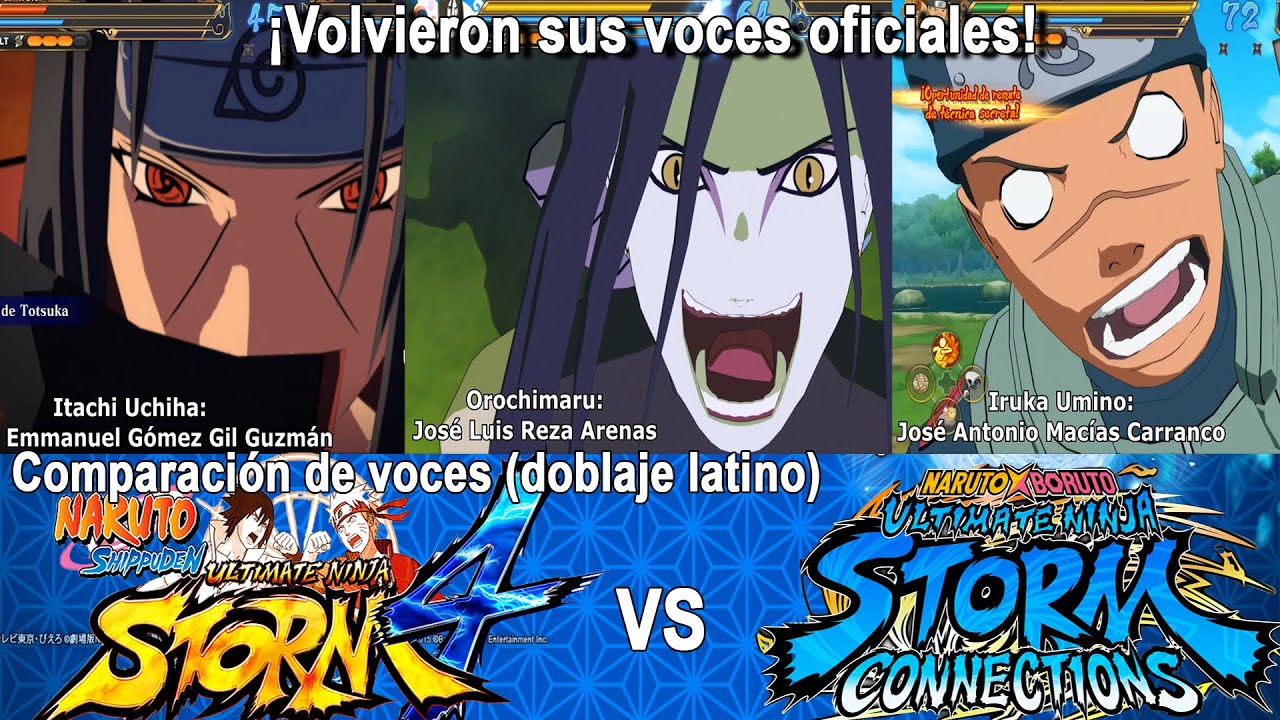 Todos los cambios de voces en Naruto Storm Connections (español latino)
