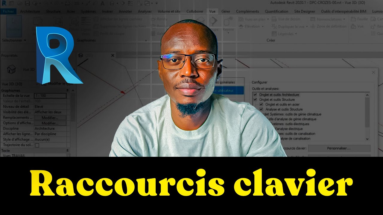 Les raccourcis clavier sur Revit
