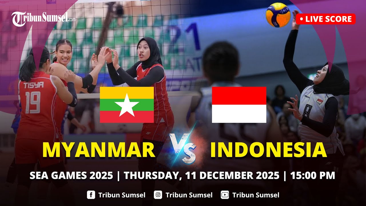 🔴LIVE - MYANMAR (W) VS INDONESIA (W) I SEA Games 2025 Women Volleyball I LIVE SCORE
