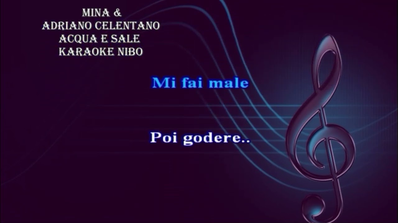 Mina & Adriano Celentano - Acqua e sale - (con la voce di mina) karaoke nibo