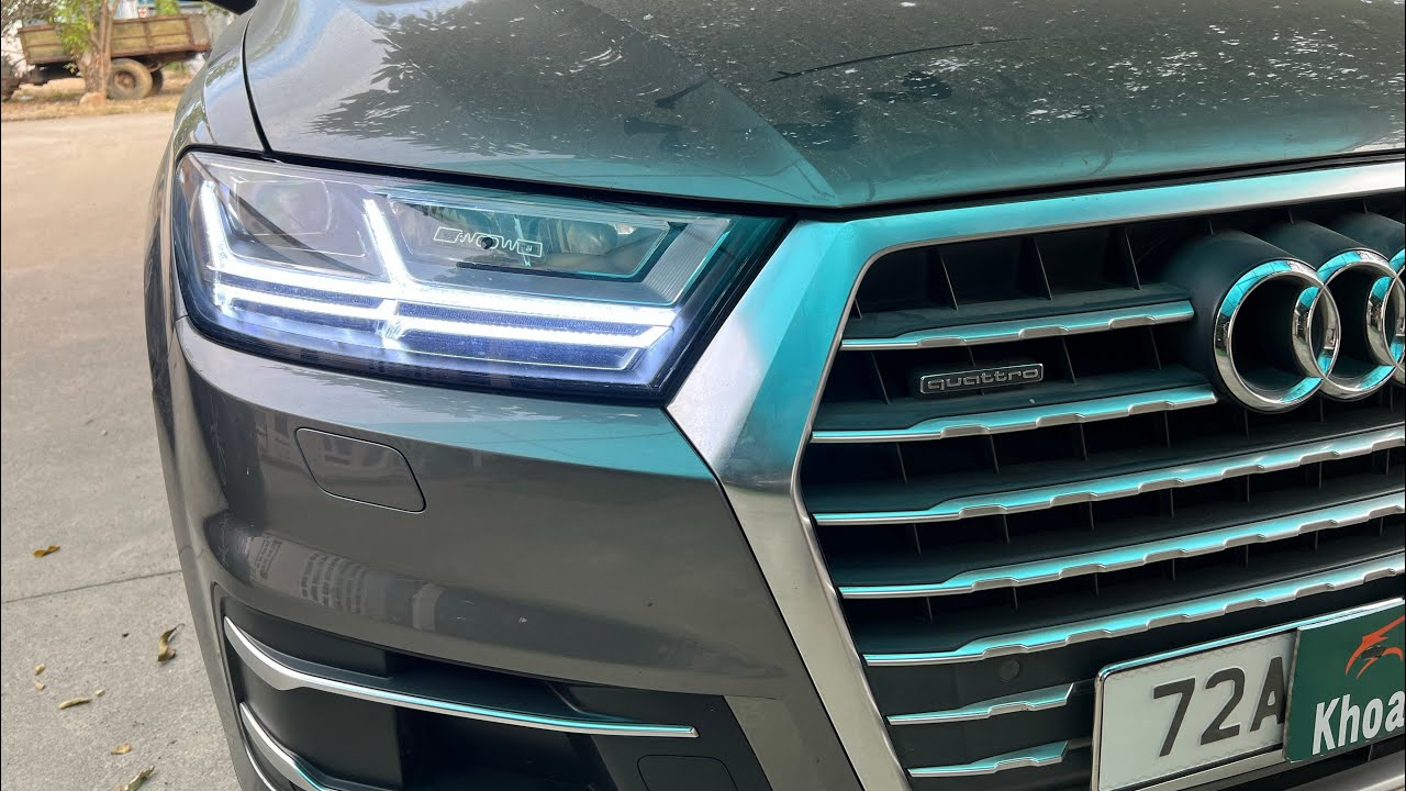 Thay thế bộ led mí cũ bị mờ bị ngã xanh sáng bị yêu bằng bộ led delight siêu sáng cho Audi Q7 2017