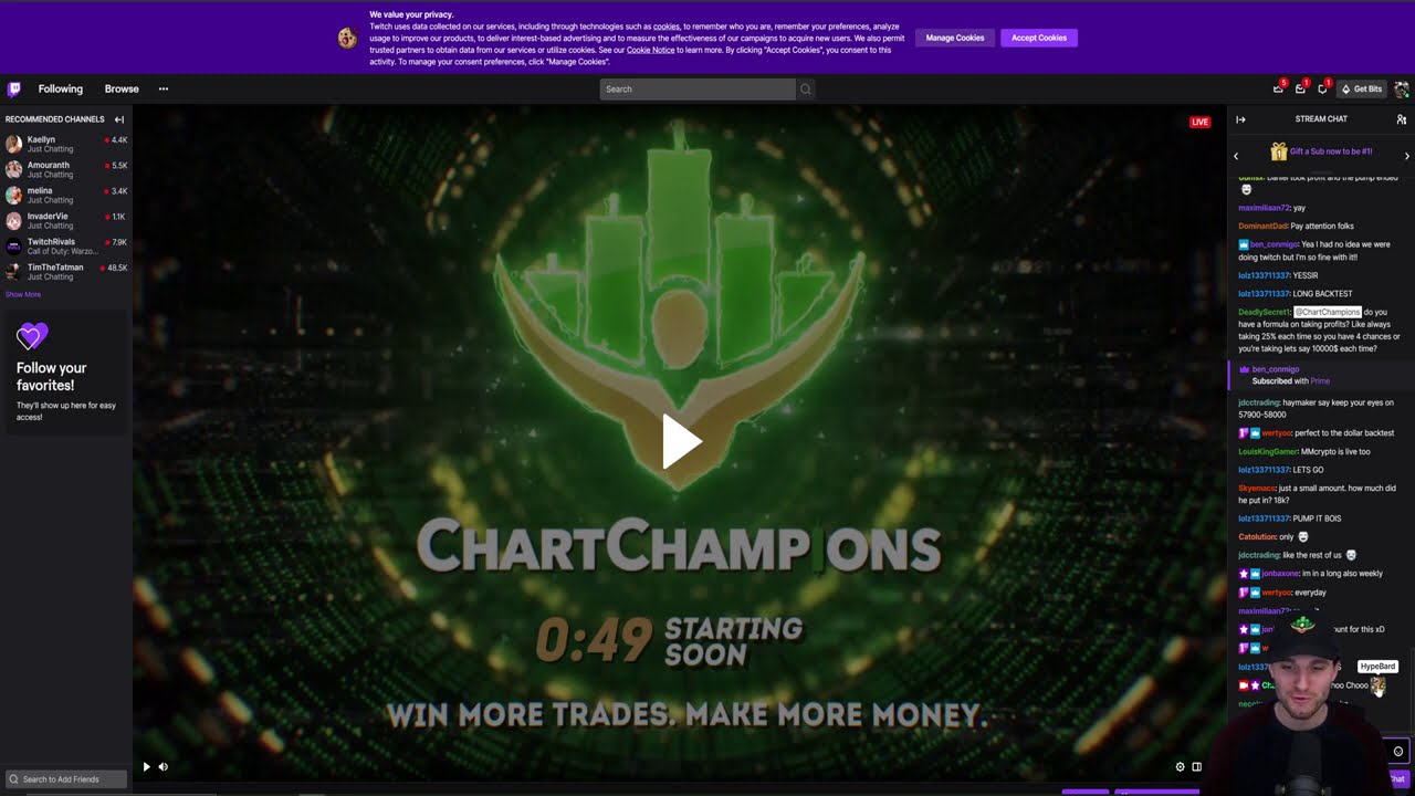 📈SPONTANEOUS BTC LIVE STREAM FOR CC MEMBERS🚨 Bitcoin Technical Analysis live today.