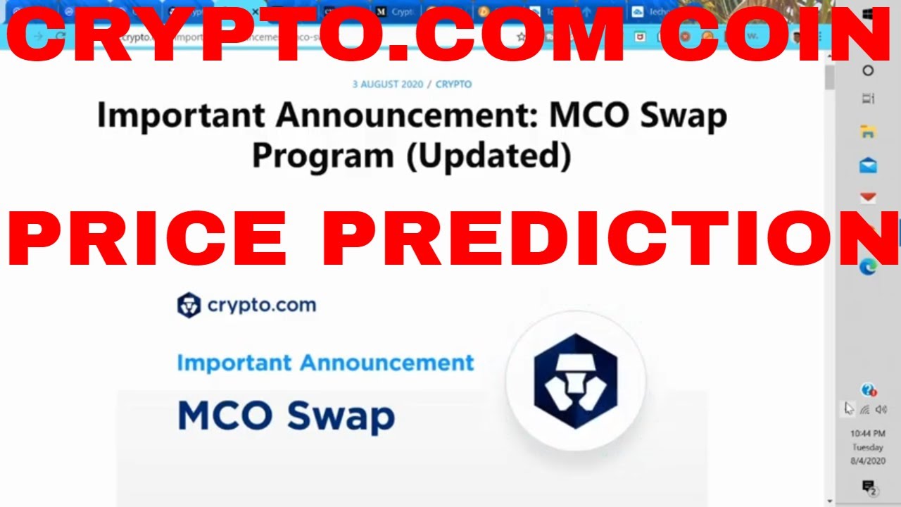 Crypto com Coin Price Prediction 2020 2025 and MCO Token Swap CRO Token Coin Future and News