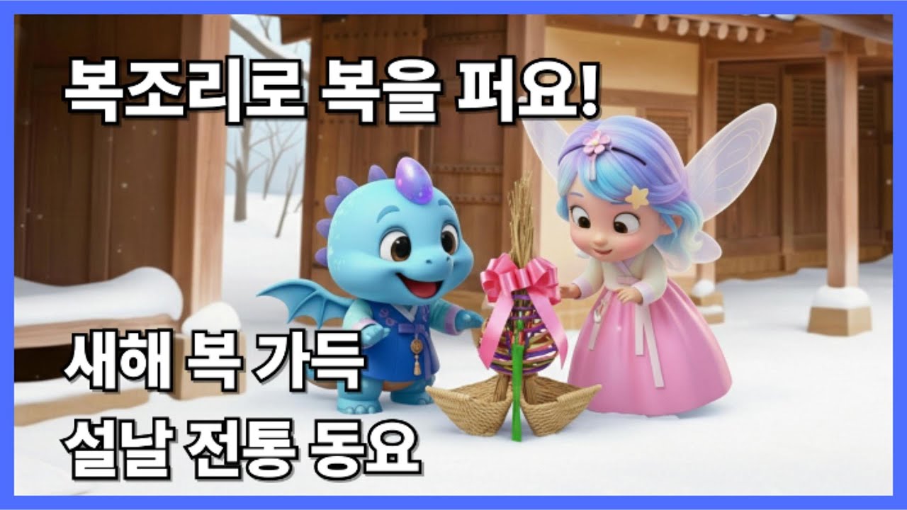 🎵 복조리로 복을 퍼요 | 설날 전통 동요 | 새해 복 노래 유아 키즈송