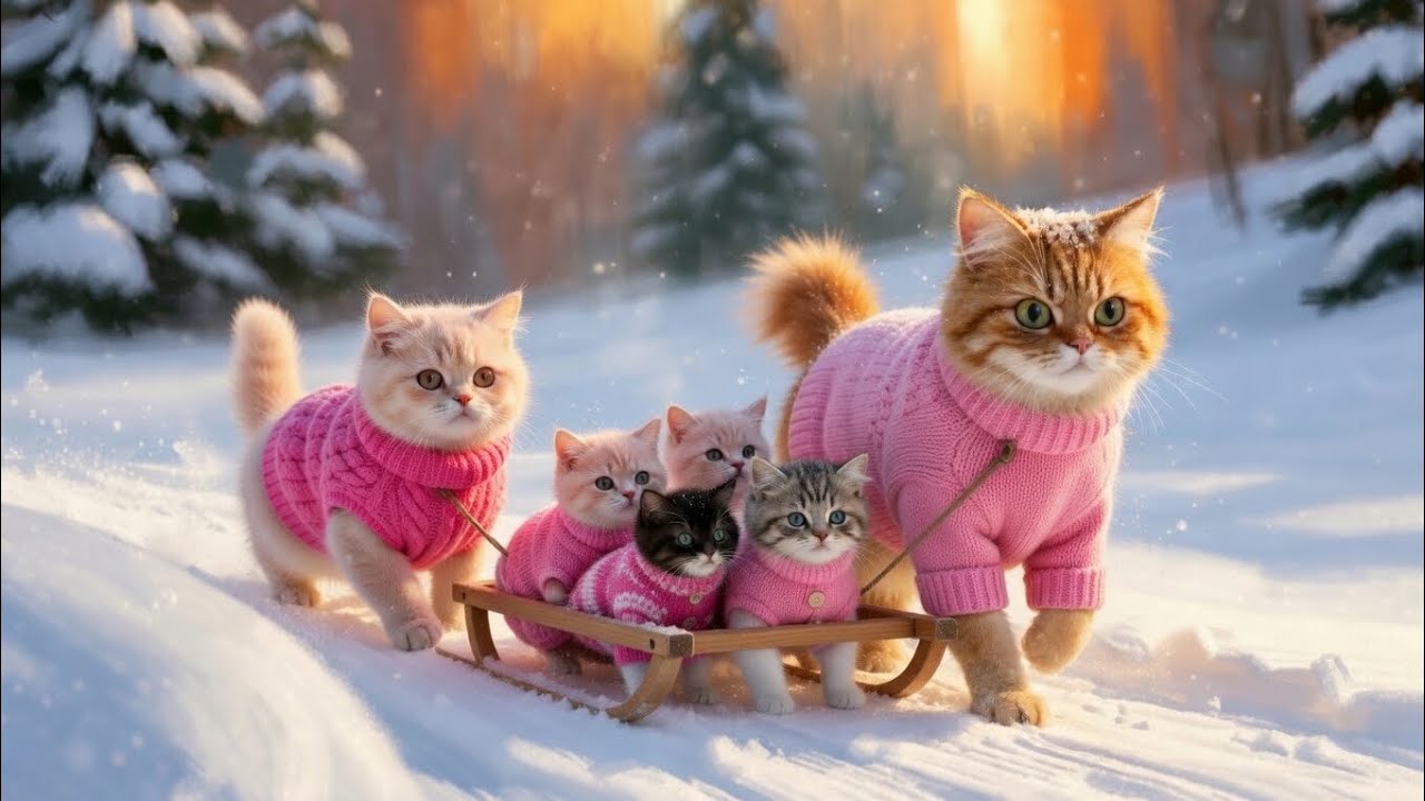 ❄️ Pinky & Mama Cat Saved Freezing Homeless Kittens 🥺 | Emotional Story