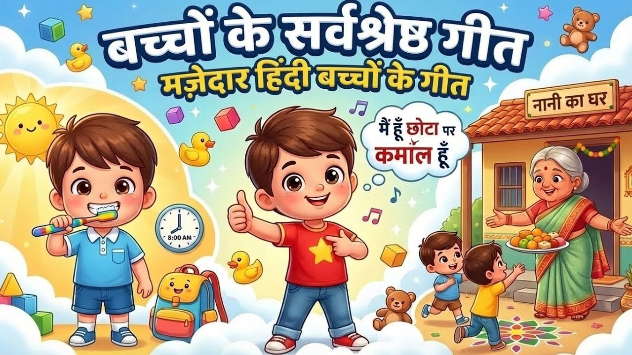 नानी के घर जाएँगे | खुशियों भरी दिनचर्या | मैं हूँ छोटा पर कमाल हूँ | Kids Hindi Songs