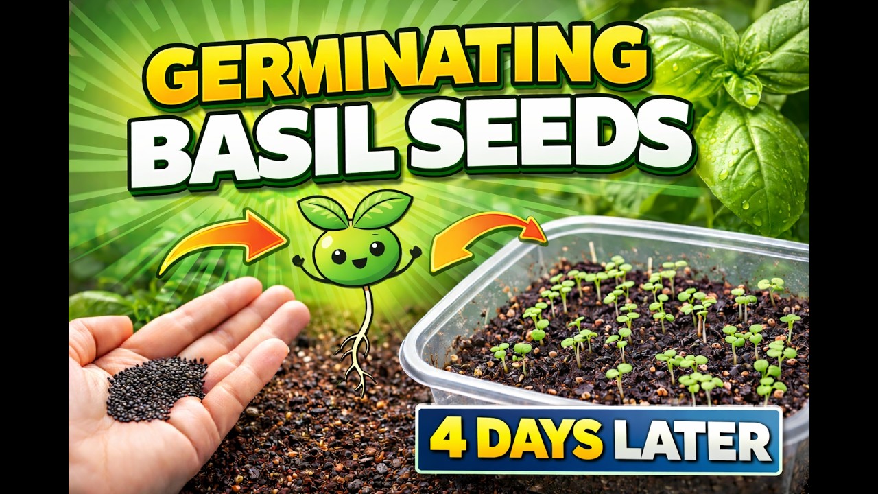 Growing Basil From Seeds - 4 Days Later - Feb 25