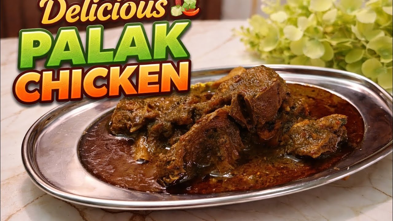 খুব সহজেই বাড়িতে বানিয়ে নিন পালক চিকেন ||palak chicken recipe 😋|dhaba style palak chicken