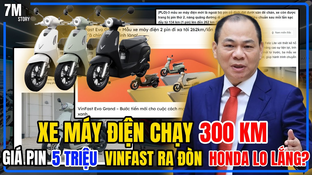 BẤT NGỜ: VINFAST RA MẮT SIÊU XE MÁY ĐIỆN – CHẠY 262 KM, PIN RỜI CHỈ 5 TRIỆU!