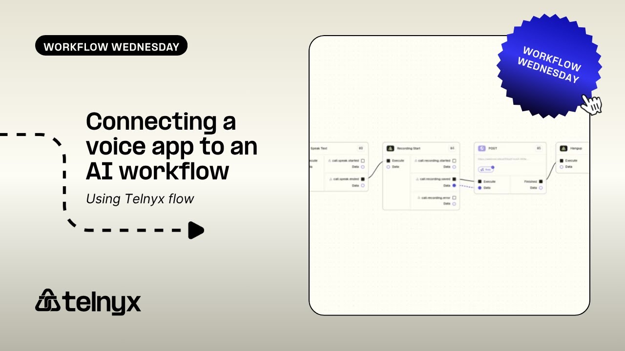 How to Connect a Voice App to an AI Workflow with Telnyx Flow