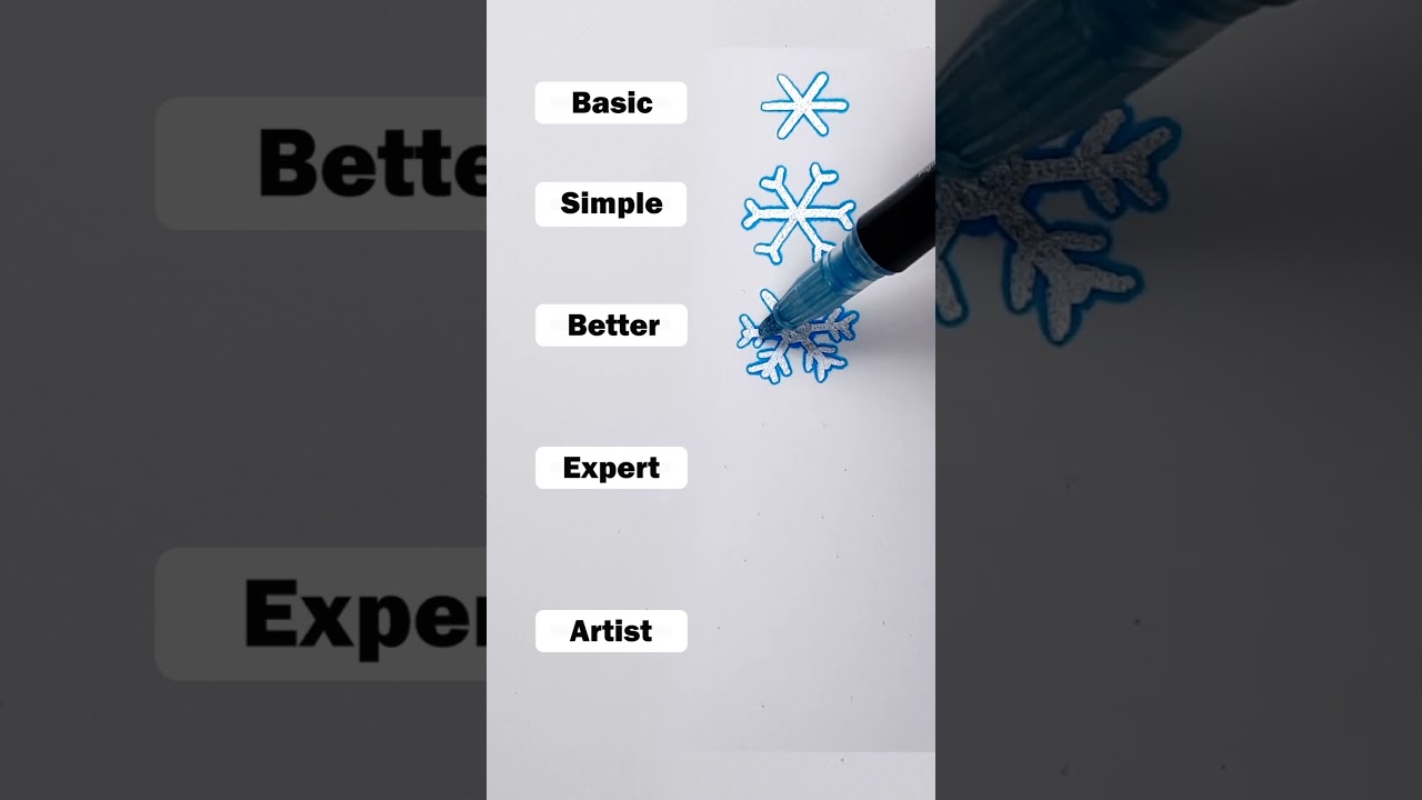 Draw Snowflakes! #art #drawing #shorts #snowflake #howtodraw #quickdrawing #easydraw #christmas