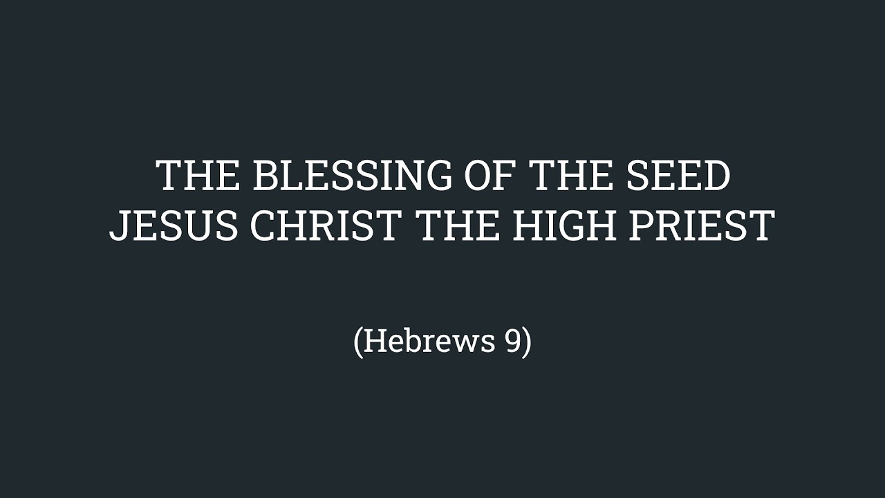 The Blessing of the Seed Jesus Christ The High Priest
