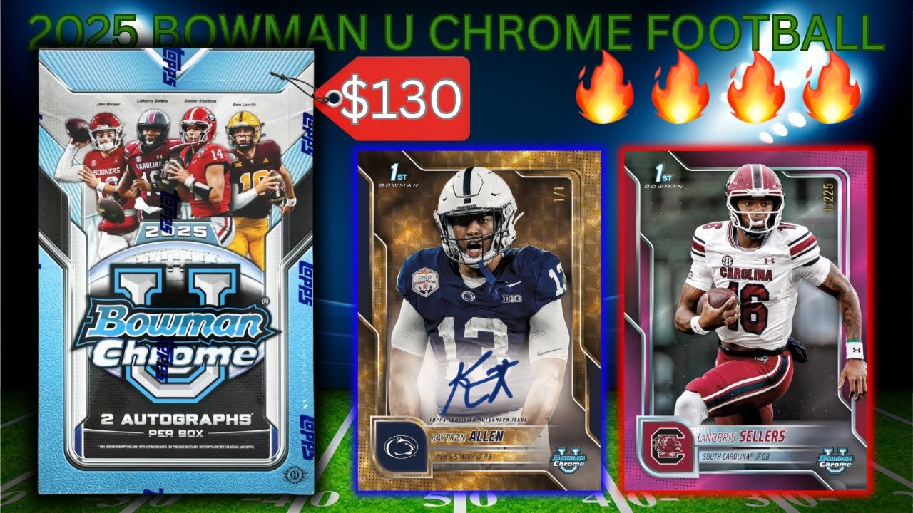 130 долларов за хобби!! 🔥 🔥 Футбольный набор BOWMAN U CHROME 2025 года