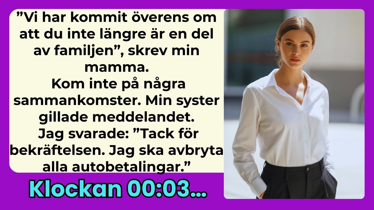 Min mamma skrev att jag inte längre är en del av familjen och inte ska komma till sammankomster.