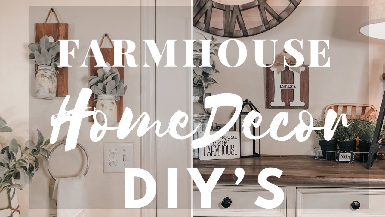 FARMHOUSE HOME DECOR DIYS | HANGING MASON JAR SCONCE | DOLLAR TREE WALL DECOR DIY