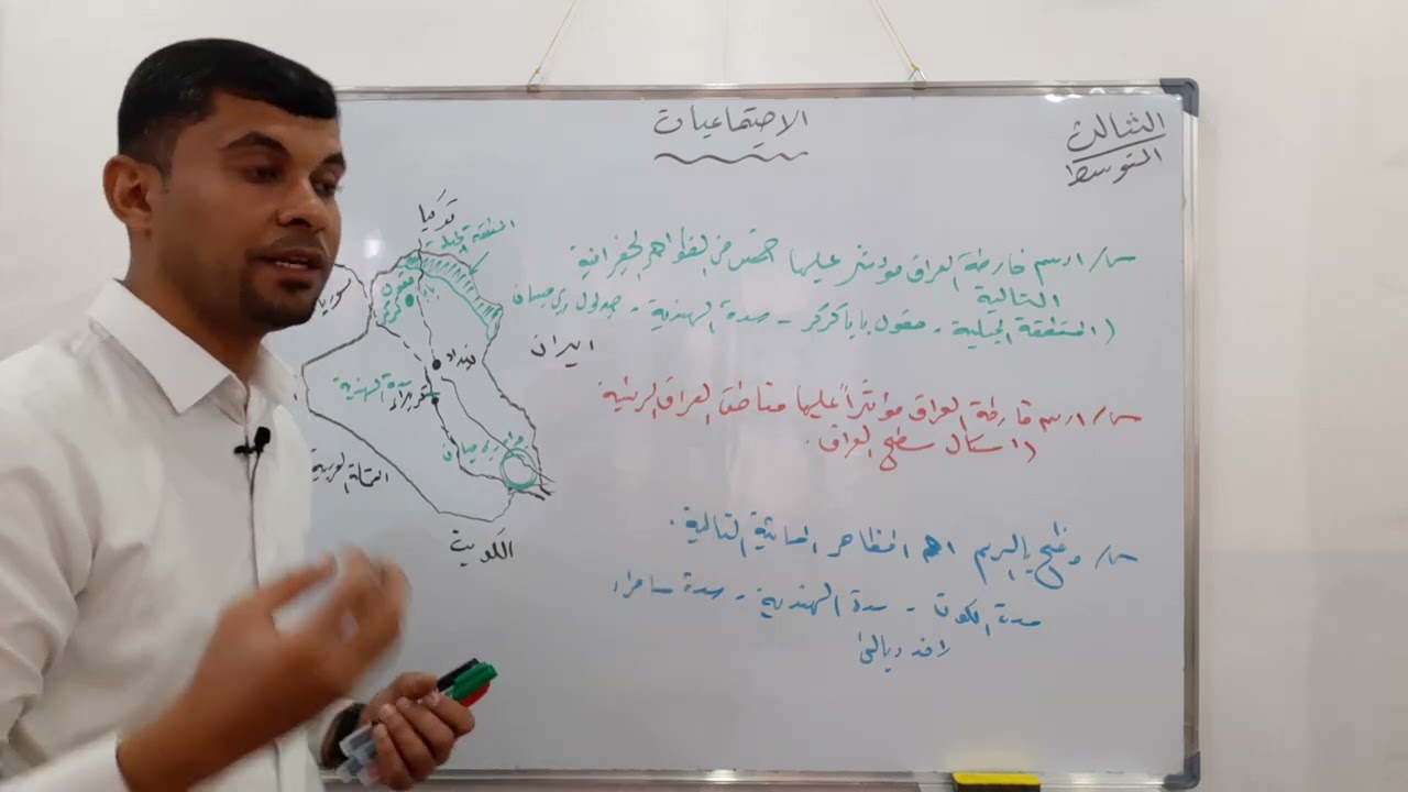 سؤال الخارطة في الامتحان الوزاري(١٠ درجات اكيده) اجتماعيات الصف الثالث المتوسط. احمد جبار الدايني.