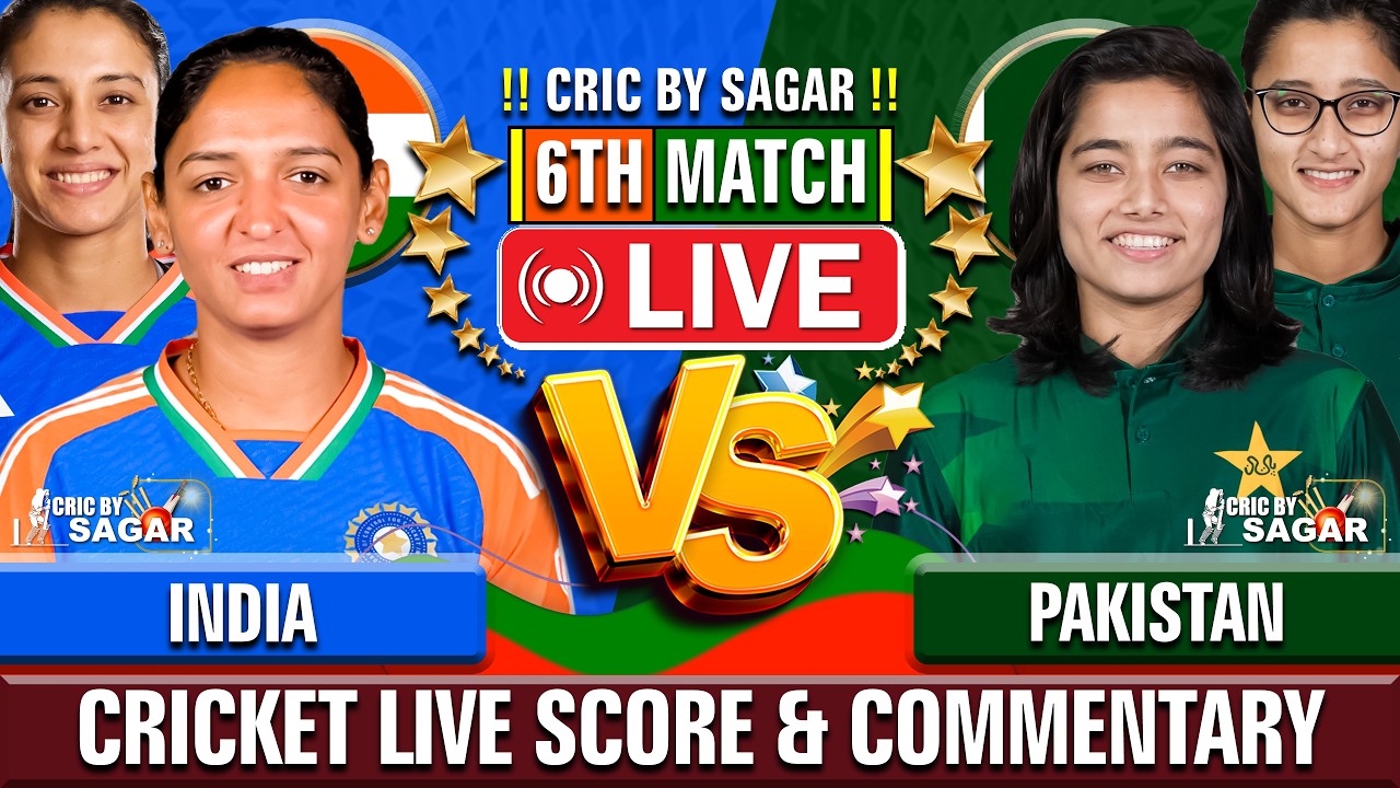 India Women vs Pakistan Women | Cricket Live Score & Commentary | 14th Jun, 2026