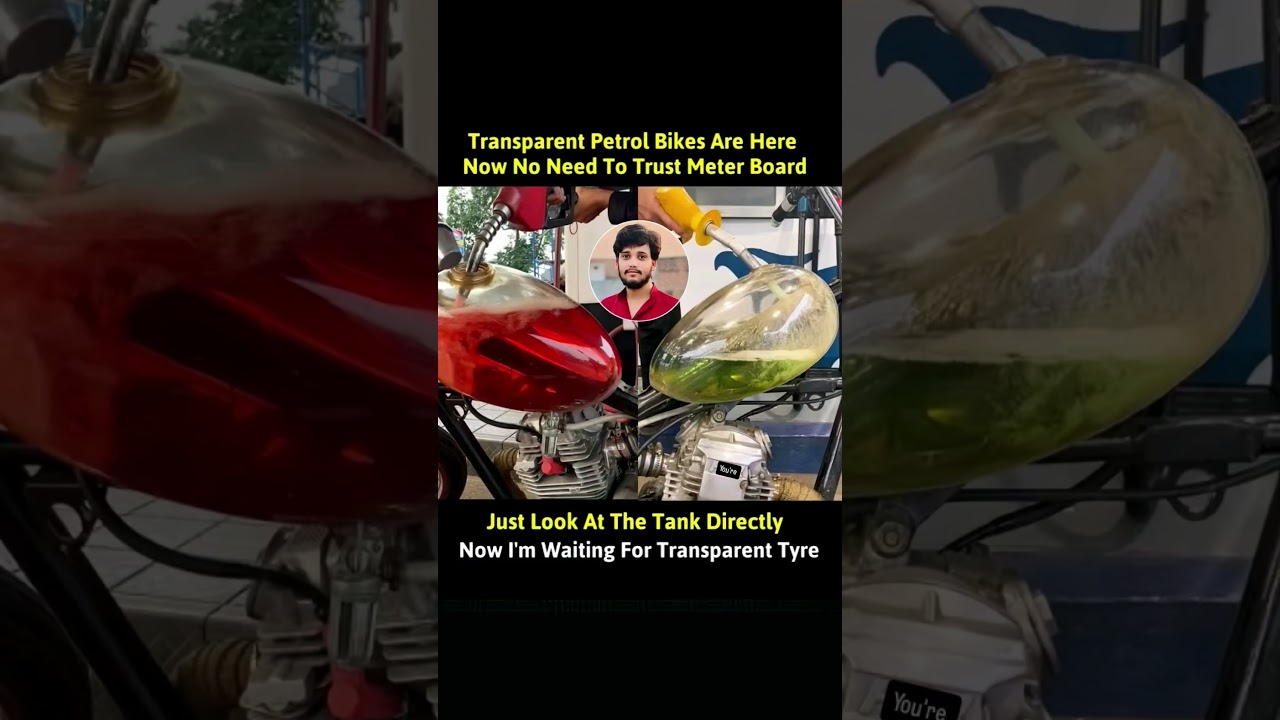 Transparent Petrol Bikes: A Game-Changer at Fuel Stations! 🚴&zwj;♂️⛽  Check out these innovative trans