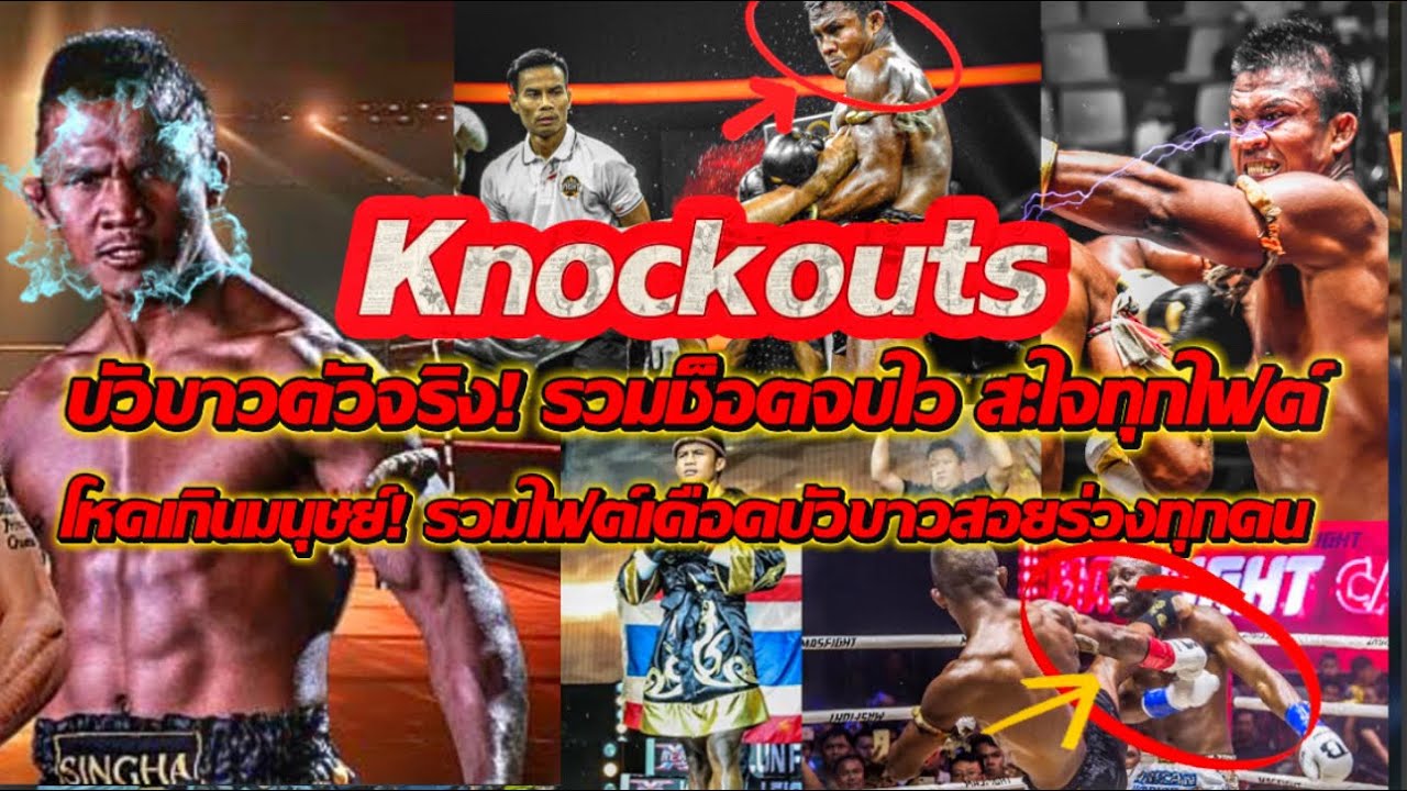 รวมช็อตบัวขาวน็อคโหด ความโหดของตำนานชื่อบัวขาว knockout compilation🔥#boxing #muaythai #knockout