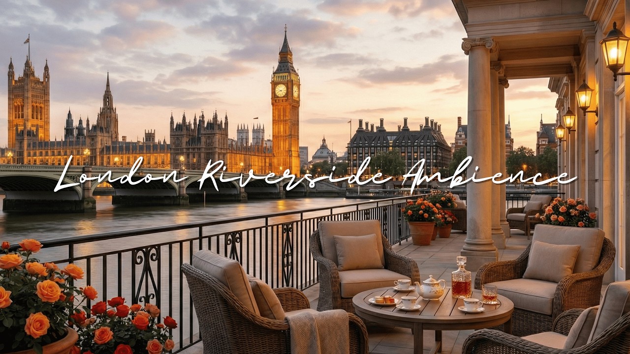 London Riverside Café Jazz Ambience ☕Relaxing Bossa Nova Jazz Music for Peaceful Sunday