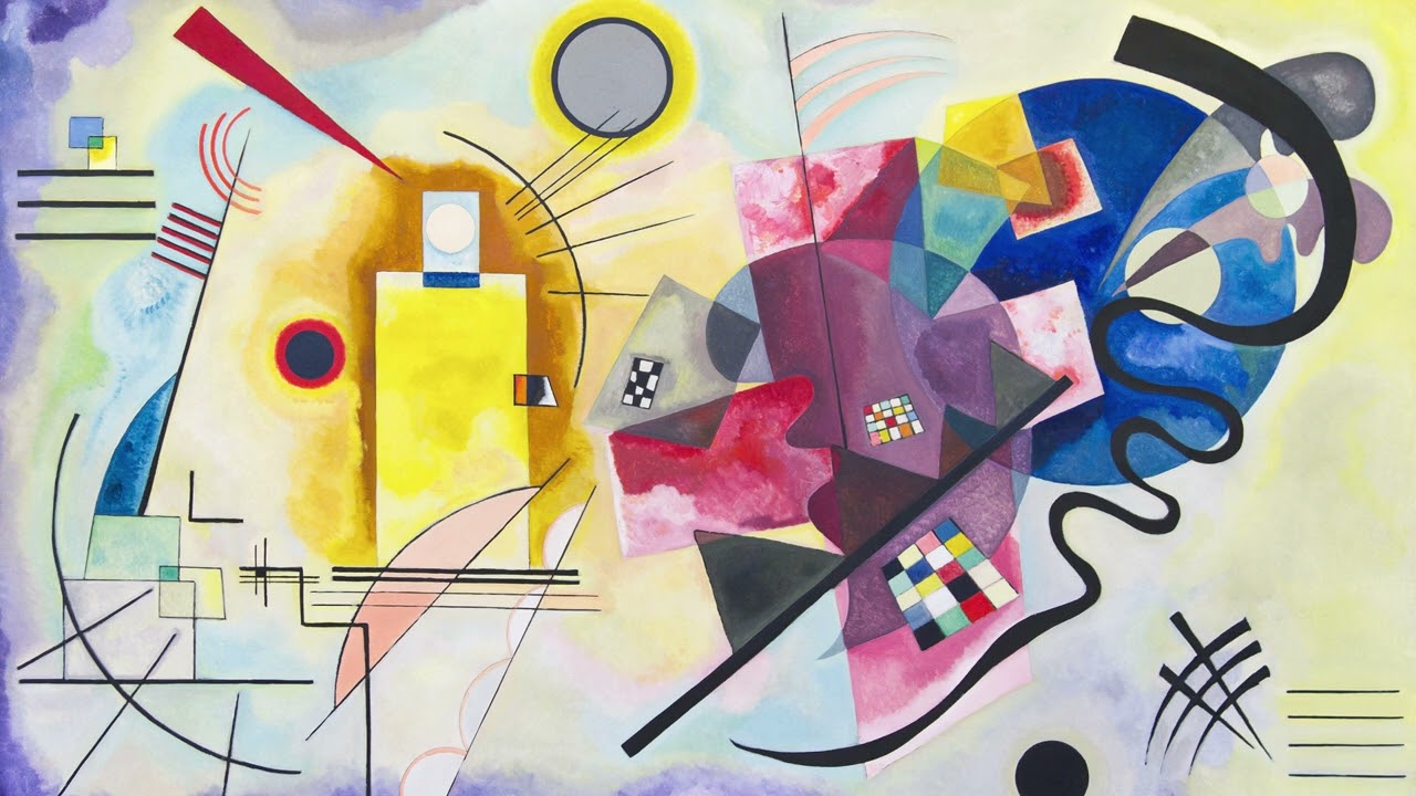 Yellow Red Blue | Abstract Painting by Wassily Kandinsky | 8 Hour Painting Screensaver