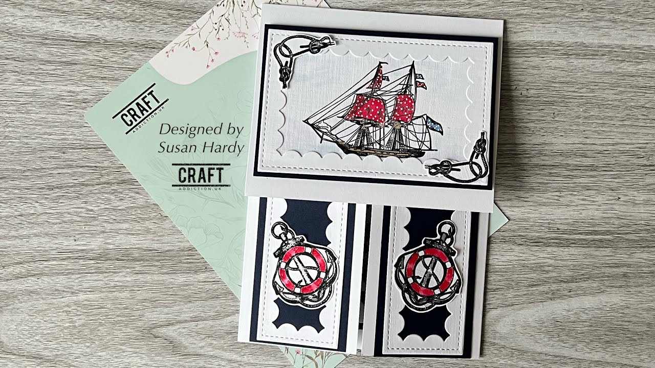 Easy .. Dutch Fold Birthday card #craftaddictionuk .. Coupon code ..Susan5