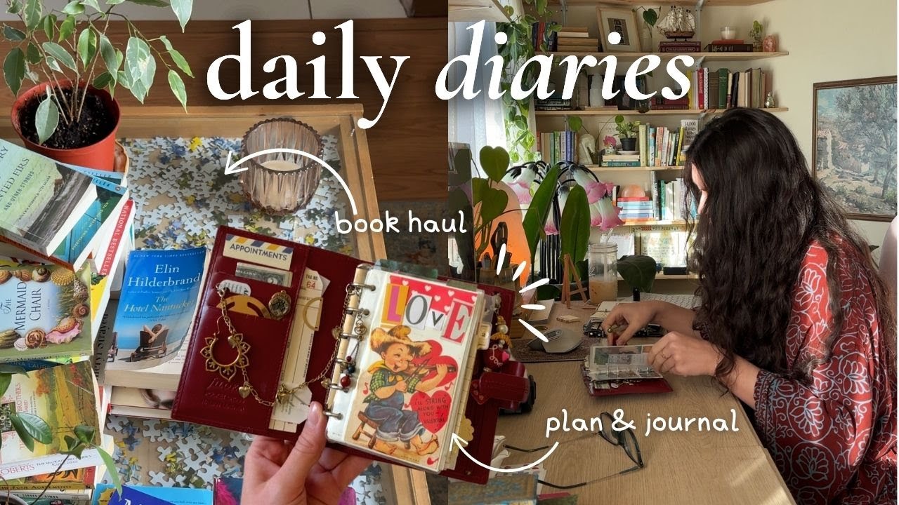 daily diaries✨journal & yap, more plants, new office chair, book haul, & more!
