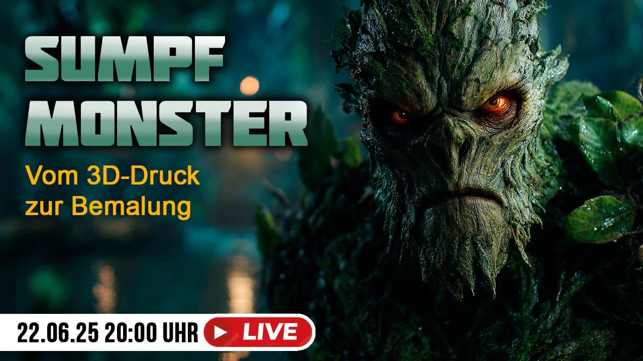 3D-Druck bemalen LIVE: Episches Sumpfmonster mit Acryl & Airbrush!