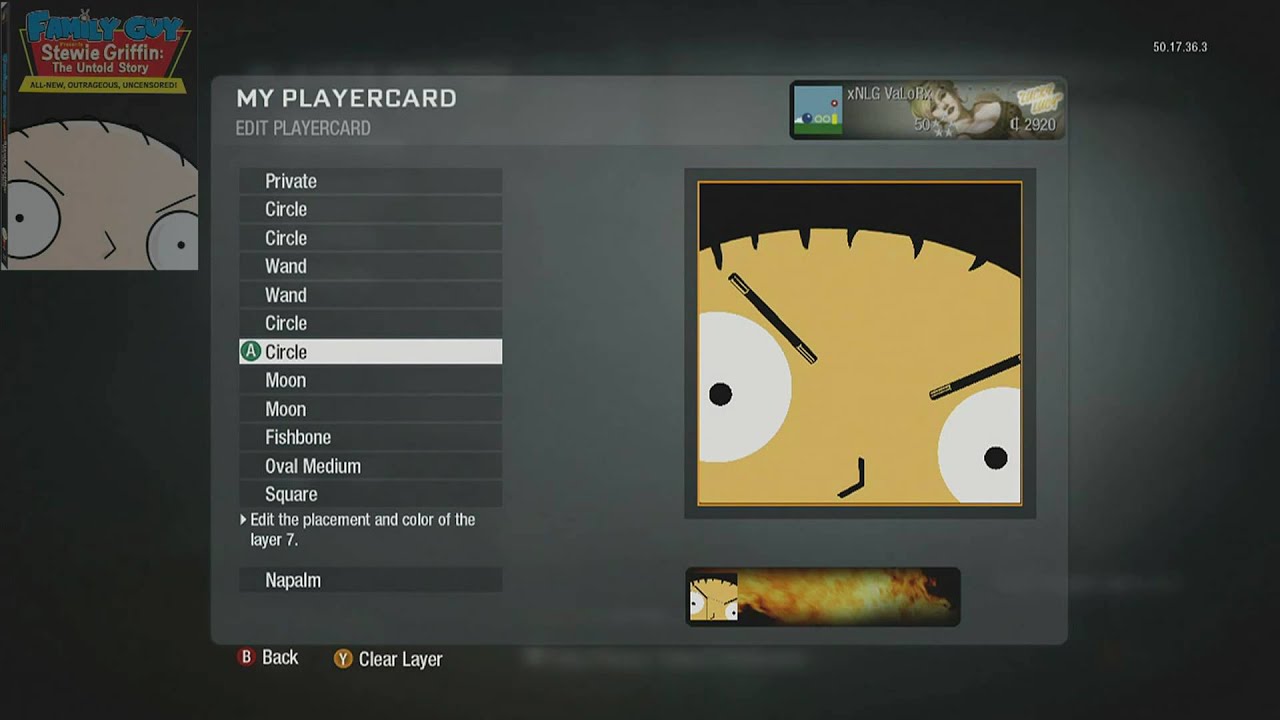 Black ops- Emblem tutorial- Stewie Griffin