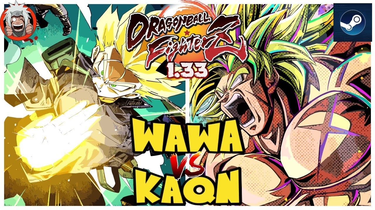DBFZ Wawa vs Kaqn (GogetaSS4, Bardock,Trunks) vs (VegetaSSJ, Cell, Broly)
