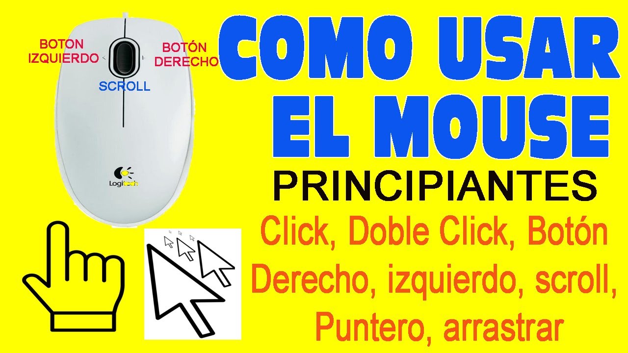 Usar el Mouse o Raton, Computacion Click y doble Click aprende paso a paso 2026