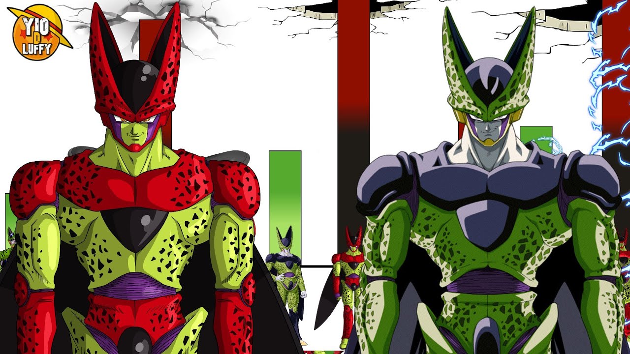 TODOS LOS NIVELES DE PODER DE CELL DRAGON BALL Z VS CELL MAX DRAGON BALL SUPER