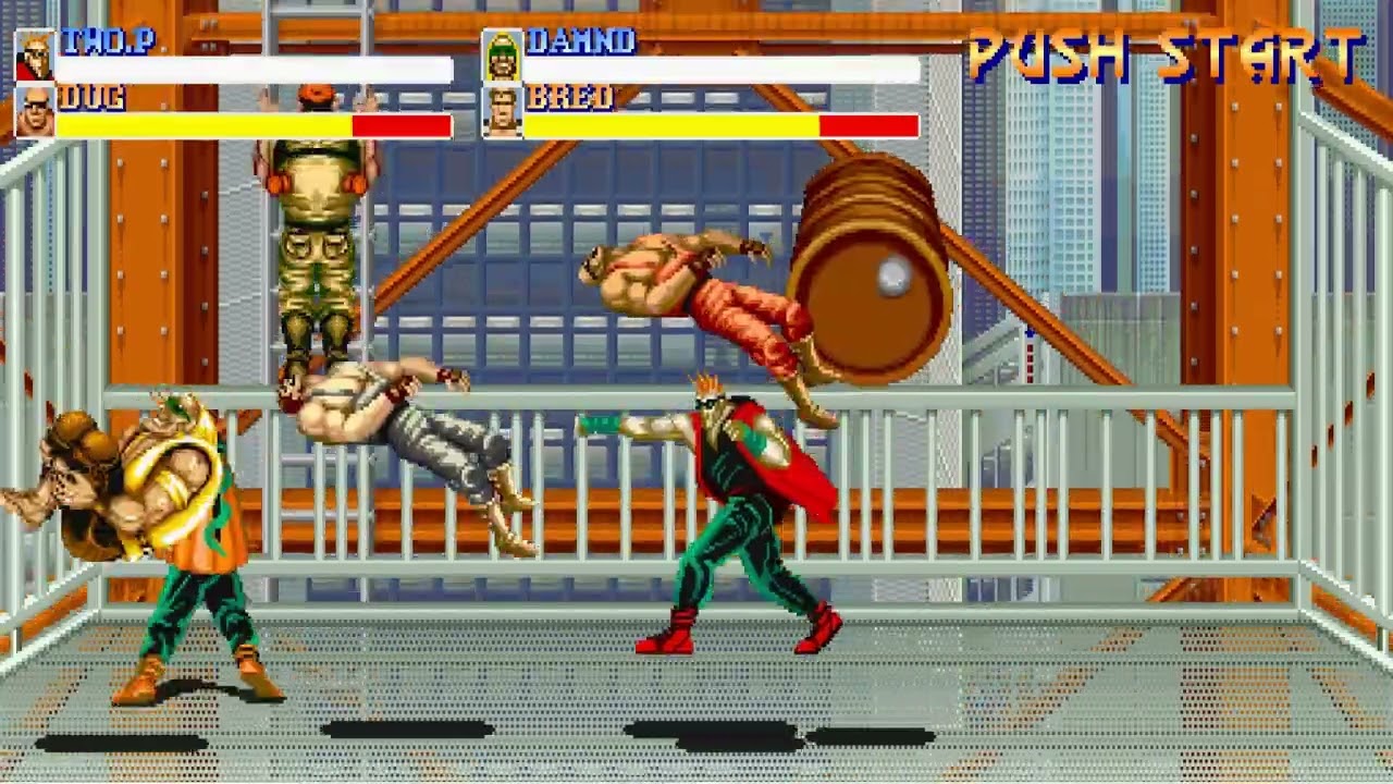 Final Fight Hack -ALL BOSS- Damnd & Two P. Fullplaythrough.