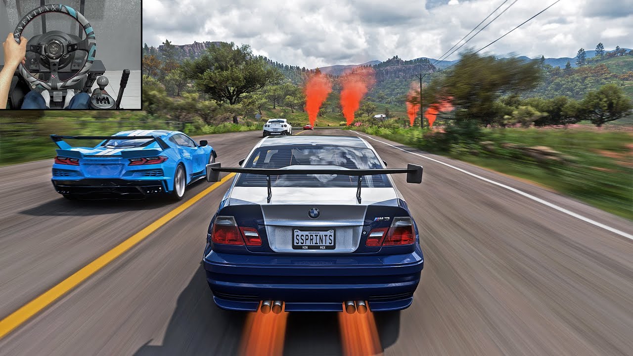 1000HP BMW M3 GTR VS Modern Supercars - Forza Horizon 5 Steering Wheel Gameplay
