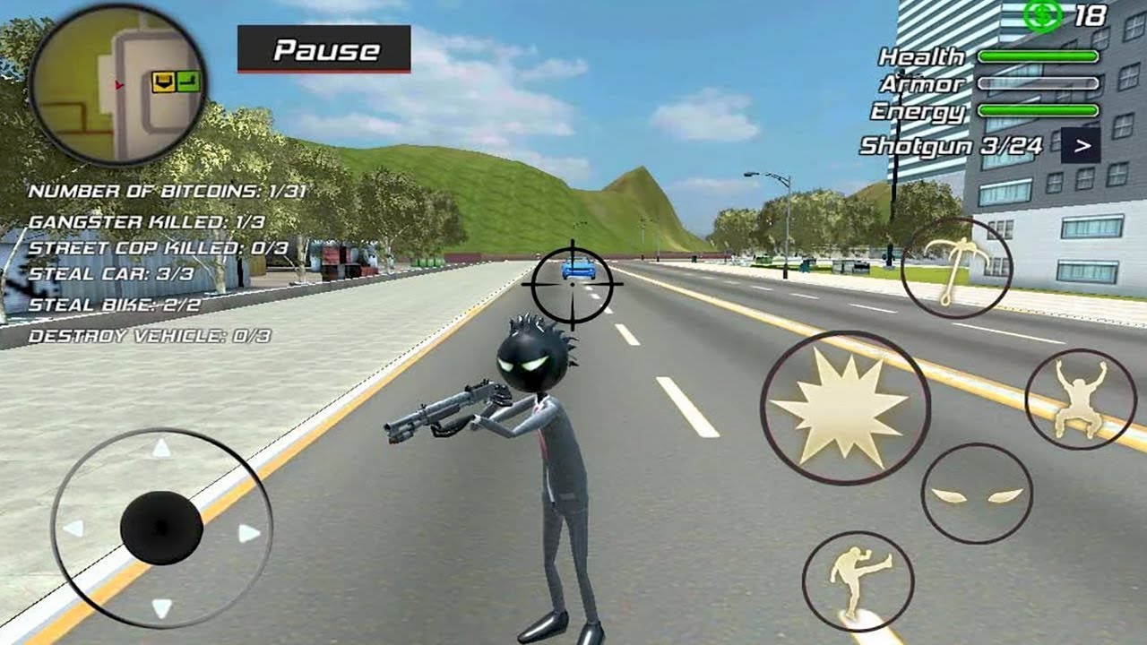 Amazing Crime Strange Stickman Rope Vice Vegas (by HGamesArt) Android Gameplay [HD]
